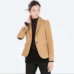 Zara Moleskin Blazer w/ Elbow Patches (Size Small)